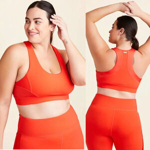 Alala Vamp Sports Bra Workout High Support Stretch Lava Red Plus Size‎ 1X